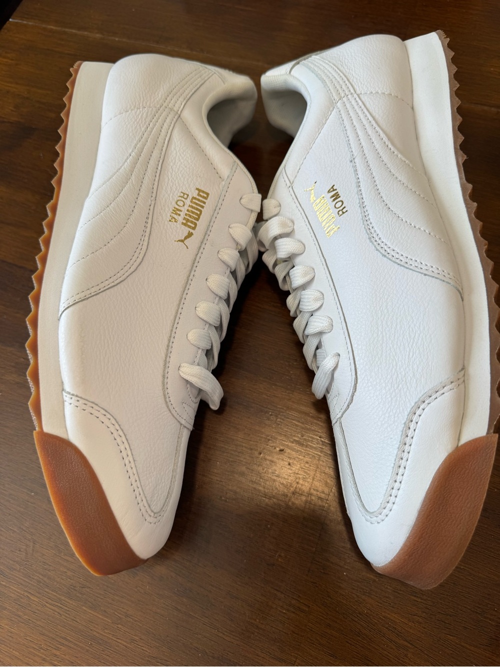 Puma Roma Classic Gum 366408-01 Sneakers White Team Gold Gum NWB Men’s Size 13 - Picture 5 of 7